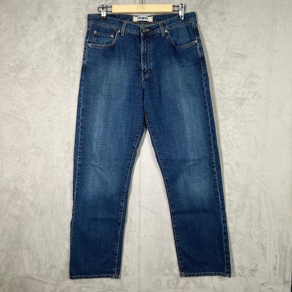 Mavi Jeans Mens Dylan Straight Leg Jean Medium Wash Size 32x32